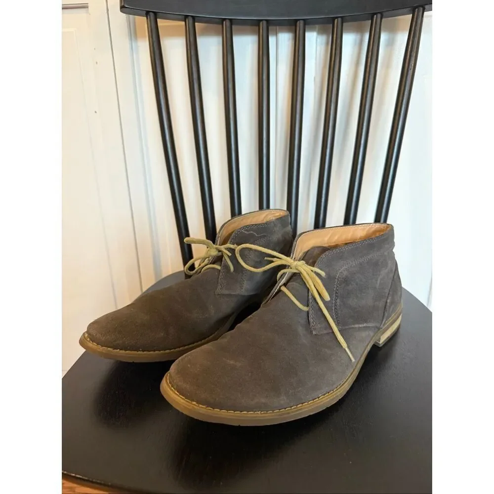 Calvin Klein Wilson grey suede Chukka boot shoe size 12
